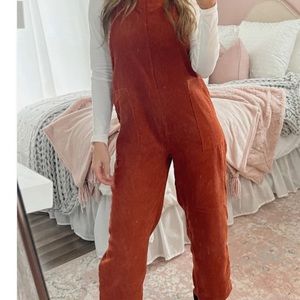 Rusty size small corduroy overalls